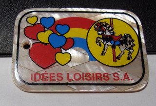 IDEES LOISIRS S.A. CASINO 1000 DRILLED PLAQUE gaming poker chip FRENCH???