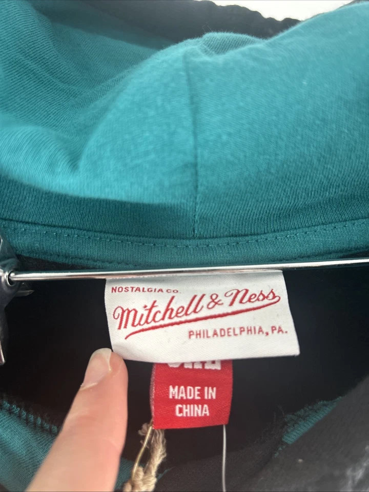 НОВАЯ мужская флисовая толстовка с капюшоном Mitchell & Ness Miami Dolphins All Over Print размер 5XL - Изображение 2 из 4