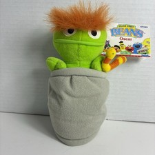 Tyco Sesame Street Beans Oscar the Grouch Stuffed Plush 6" 1997 Jim Henson