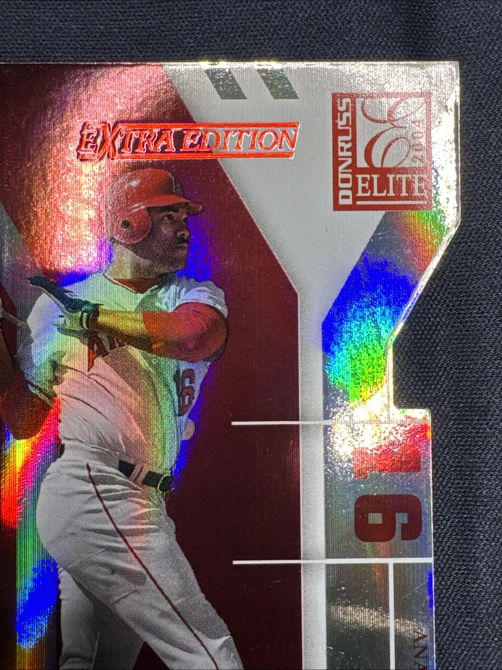 2004 Elite Extra Edition Garret Anderson Aspirations Die Cut Red Auto Angels 1/1 - Image 4 of 4