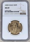 2000 American Gold Eagle 1/2 Oz NGC MS 69 US Mint $25 Coin