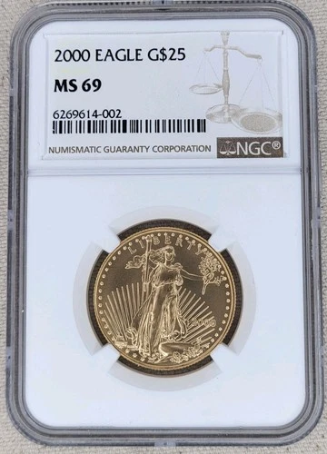 2000 American Gold Eagle 1/2 oz — photo from the most recent tracked eBay sale