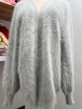 Angora Blended Cardigan | Ultra Fluffy & Super Soft Knit