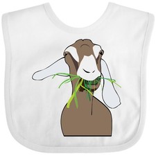 Inktastic Farm Animal Baby Bib Goat Animals Funny Humor Cute Livestock Grazing