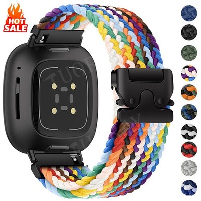 Magnet Nylon Braided Armband Für Fitbit Versa 4 /Versa 3 / Sense 2 1 Smart Watch