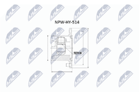 Nty Gelenksatz Antriebswelle NPW-HY-514 FüR Hyundai Terracan Starex Bus A1 Hp