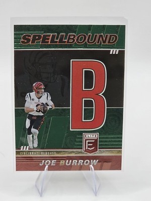 2022 Panini Donruss Elite - Spellbound Joe Burrow #SB-JB1 Green Letter B