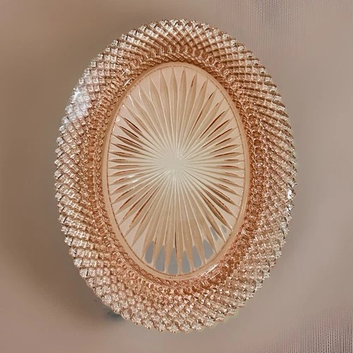 Vintage Anchor Hocking Miss America Pink Depression Glass Serving Plate 1935-38