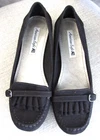 American Eagle Women's Black Suede Slip-On Flats - Size 8