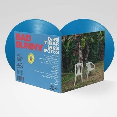BAD BUNNY Debi Tirar Mas Fotos (2025) 2 LP Blue Color Vinyl NEW SEALED 