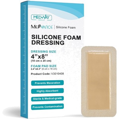 Waterproof Silicone Foam Dressing 10-Pack