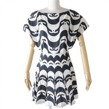 Pristine CHANEL one piece NOIRxECRU cotton Women 34
