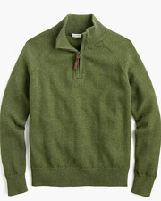 Crewcuts Boys' cotton-cashmere half-zip sweater Green Pullover size XL 12-14