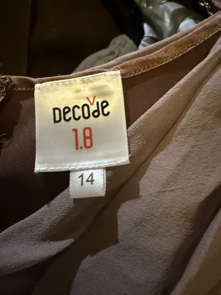 Vestido de noche hecho de seda natural, color rosa polvoriento, nuevo con etiqueta talla 14 Foto 4 de 4