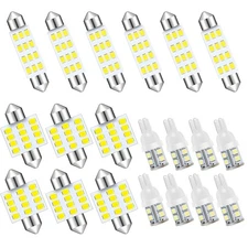 42pc LED Interior Lights Bulb Kit Dome License Plate Lamp 6000K for Honda Toyota