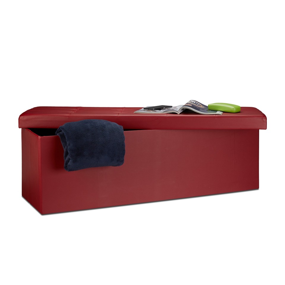 Espace de rangement coffre pliant banquette pliable 140 L 9 kg pouf de rangement