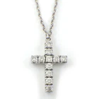 Cartier Necklace Symbol Cross B7221700 Diamond 750(18K) White Gold