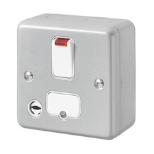 MK Metalclad Switched Fused Spur Neon Flex Out 13A DP with Back Box K972ALM