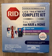 RID Lice Treatment Complete Kit Inc Shampoo, Comb, Comb Spray, Lice Spray NEW