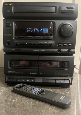 Aiwa NSX 2700 Stereo System, CD Compact Disc Cassette Tape, AM FM