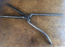 Pair of Antique French Metal ‘Stove Top’ Curling Tongs by Marcel Grateau c.1900
