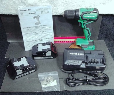 Metabo HPT DS18DDX 18v Sub Compact Drill Driver, (2) 2.0Ah Batteries, Charger