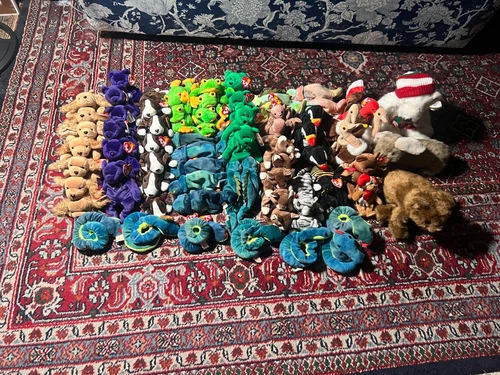 Lot of 71 1997  Ty Beanie Babies-Baby Mix Vintage Retired Collectibles Look Gift