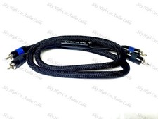 Sky High Car Audio 1.5 ft 2 Channel Premium RCA Cable Nylon Copper Braided