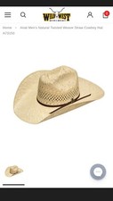 Men's Twisted Weave Straw Cowboy Hat A73150