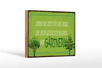 Holzschild Spruch 12X18 Cm GlüCk Nimm Dir Zeit FüR GÄRtnern Deko Schild