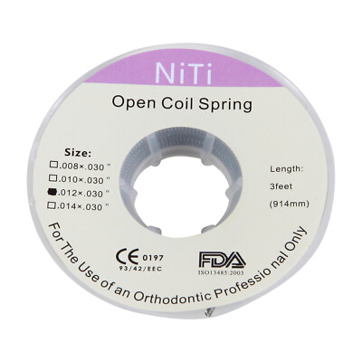 1 Roll Dental Orthodontic Niti Open Coil Spring Spool 012 *030 '' inch 914mm ns