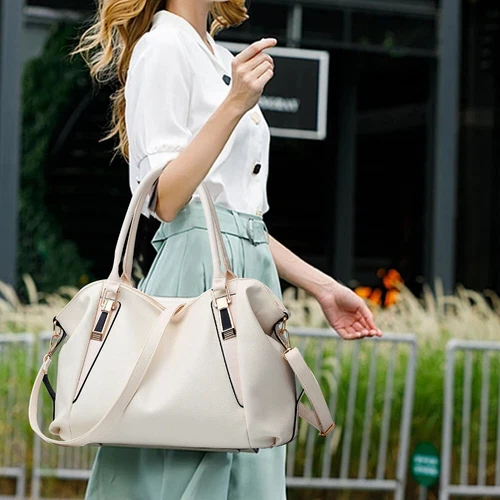 Damen-Handtaschen aus PU-Leder Schulter Kuriertasche Umhängetasche Beuteltasche Handtasche Umhängetasche - Bild 4 von 6