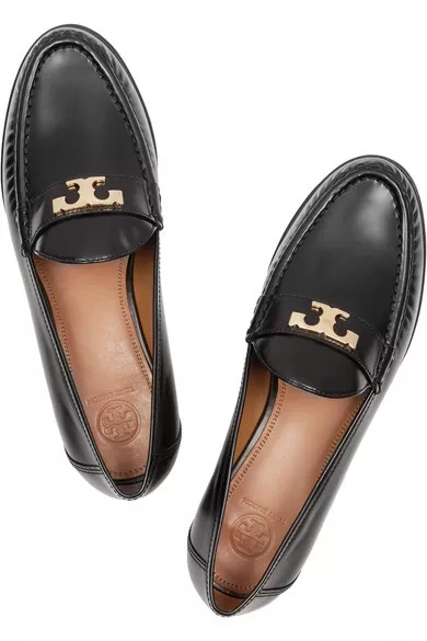 Tory burch black best sale loafers