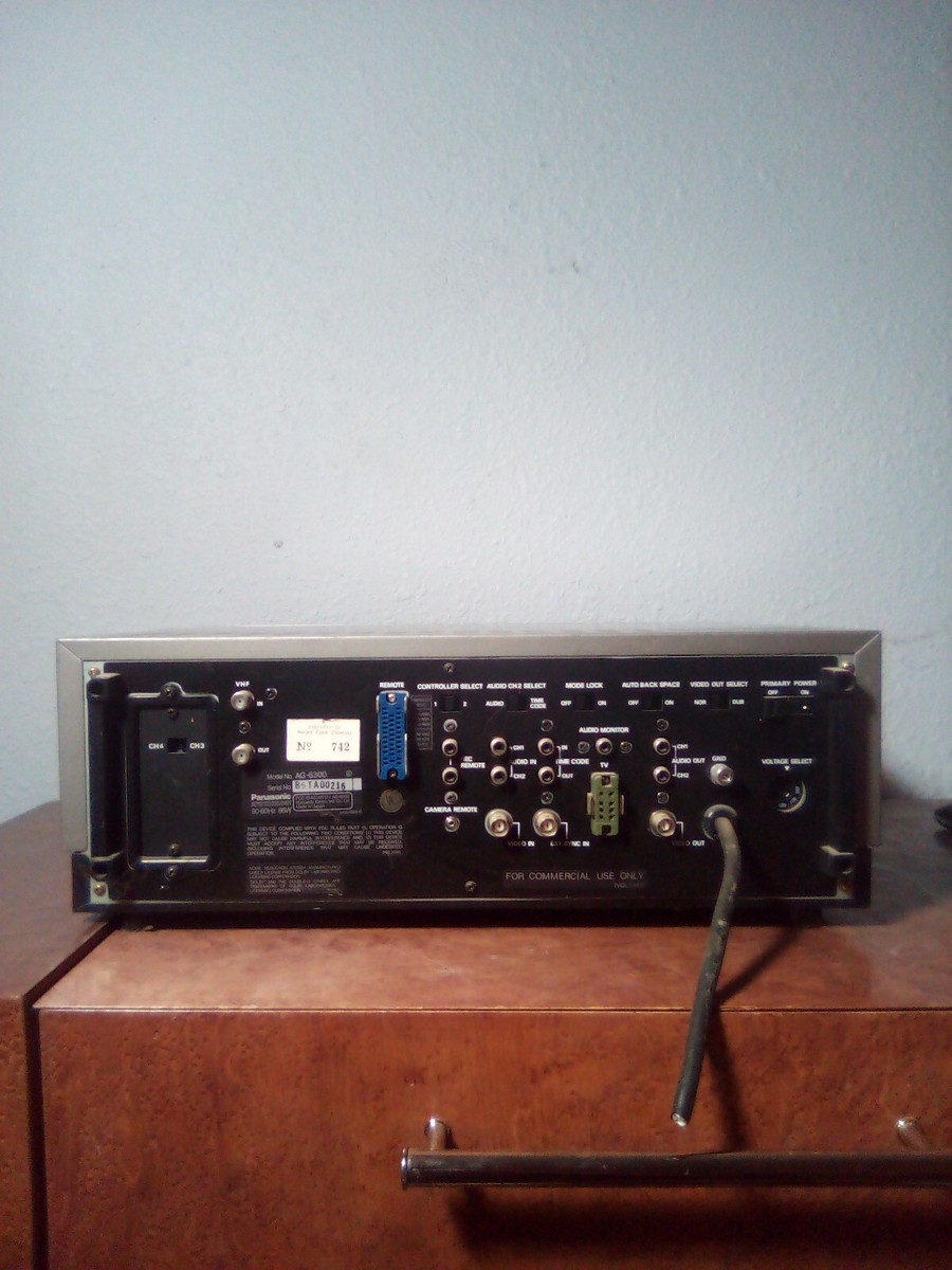 Panasonic AG-6300 VHS Video Cassette l Recorder - (Needs New Power