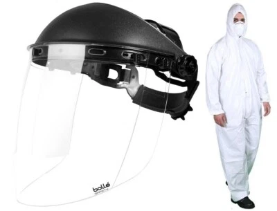 BOLLÉ BOLLE SPHERE FACE SHIELD PLUS FREE DISPOSABLE OVERALL SUIT *