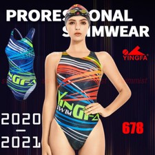 NWT YINGFA 678 WOMEN'S COMPETITION RACING TRAINING SWIMSUITS SWIMWEARS ALL SIZE