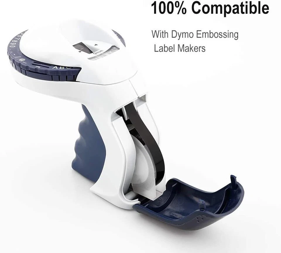 5PK For DYMO Organizer Xpress Label Maker 3D Embossing Tape 520109 Black 3/8" - Image 3 of 4