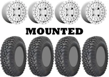 Kit 4 GBC Parallax Tires 31x10-15 on Black Rhino Parker Silver Wheels IRS