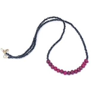 Glitering Spinel & Red Ruby 59 Cts Beaded Most Outstanding Necklace AK 18 E542