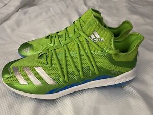 Adidas Adizero New Speed Baseball Cleats Men's Size 14 Neon Green Blue ...