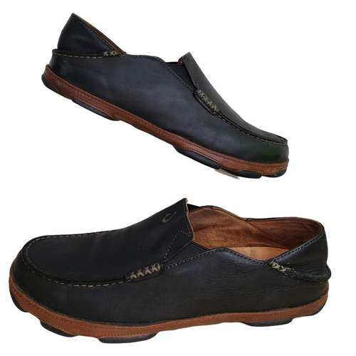 OluKai Moloa Slip On Size 10 Black 