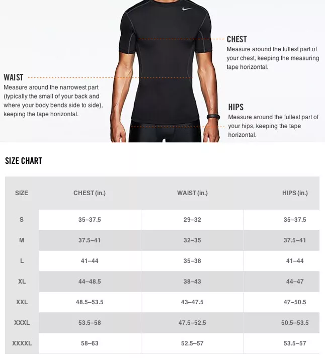 Nike dri fit hoodie size cheap chart