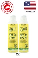 2x The Seaweed Bath Co Clearguard SPF 40 Sport Aloe  Avocado Oil Sunscreen 6oz