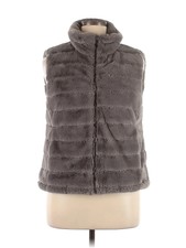 Dylan Women Gray Faux Fur Vest Xl