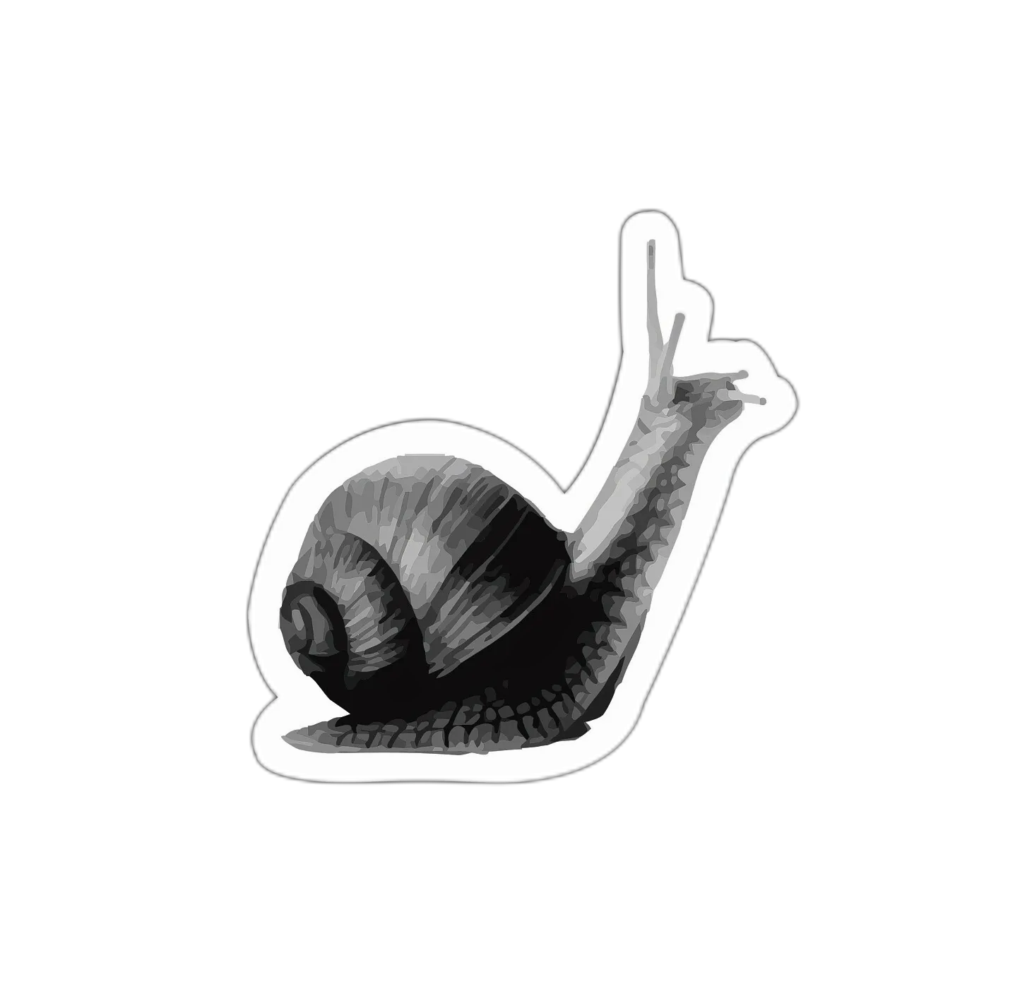 Black and Grey Snail Sticker Decal