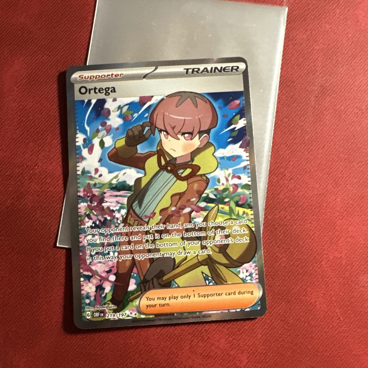 Pokemon Obsidian Flames Ortega Full Art Trainer 219 197 NM eBay
