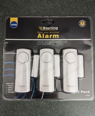 Door and Window Alarm Loud 100dB 3 Pack Home Safety Battery Operated Wireless