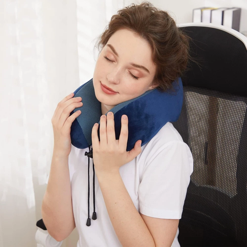 Travel Pillow Best Memory Foam Neck Pillow Head Support Soft Pillo