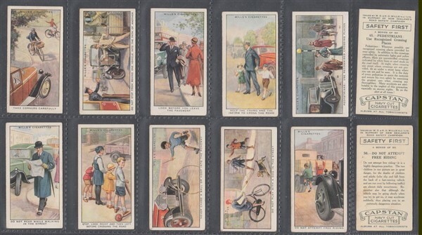 safety first cigarette cards CIGARETTE CARD SET W.D. & H.O. WILLS, SAFETY FIRST 1934 (ID:985/AS0100A)