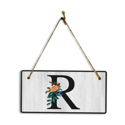 abehです❣️ R Flower Decor 5x10 Hanging Wall or Door Sign | Alphabet Letter